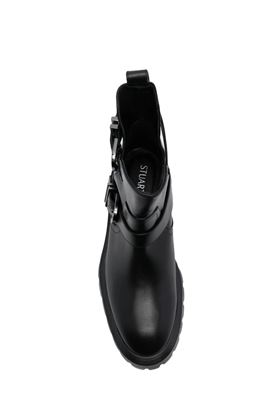 Stivaletti in pelle con chiusura a fibbia STUART WEITZMAN | SF018SMOBLK